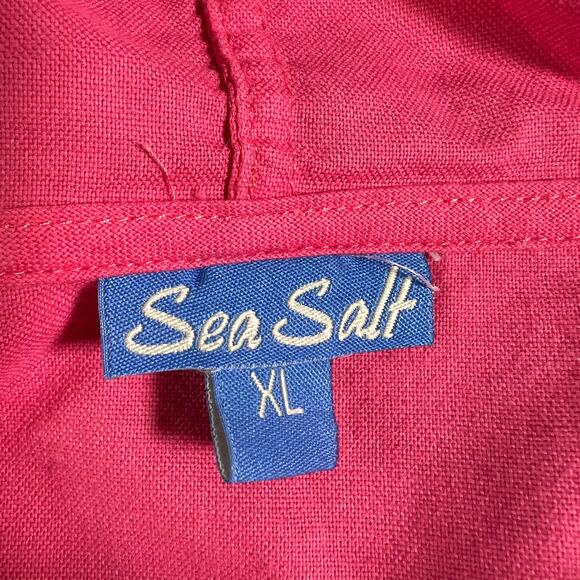Sea Salt Hot Pink Sand Dollar Swimsuit Coverup Hooded Tunic Size XL Beach Resort - Picture 6 of 8